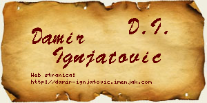 Damir Ignjatović vizit kartica
